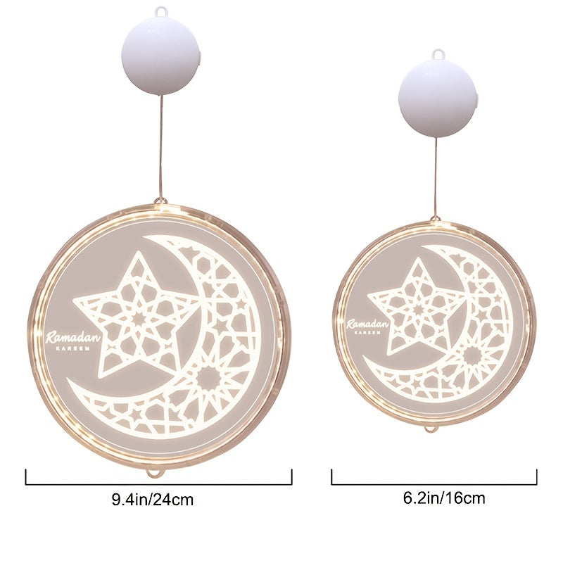 Muslim Holiday Decorative Lights: Castle Stars Moon 3D Chandelier