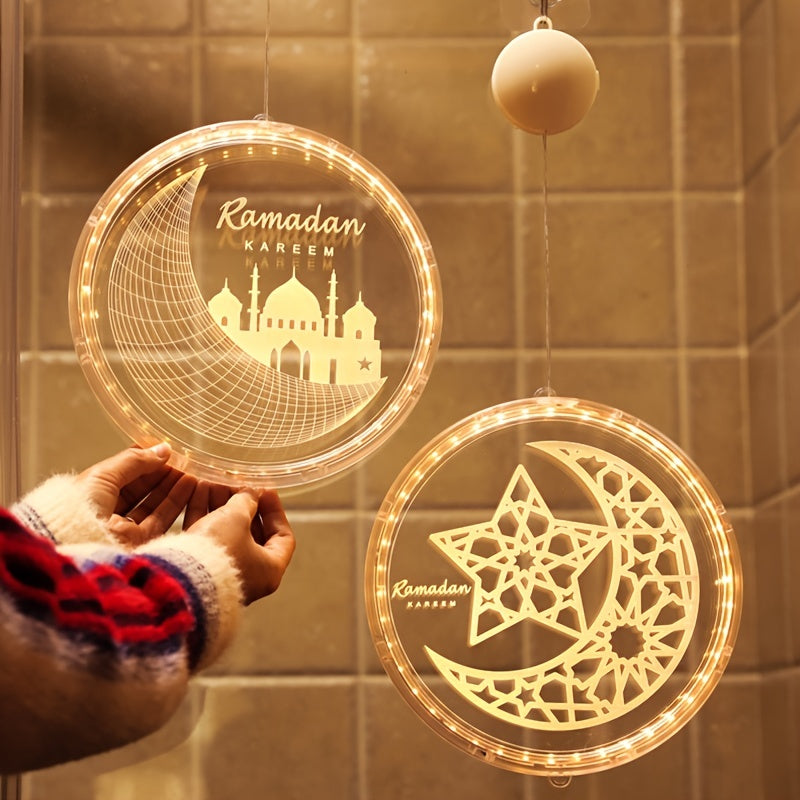 Muslim Holiday Decorative Lights: Castle Stars Moon 3D Chandelier