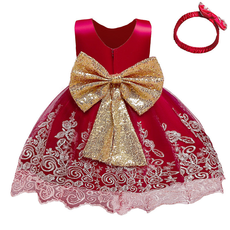 Sleeveless Fancy Wedding Dress for Girls: Baby Kids Princess
