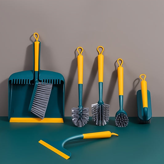 Household Deep Cleaning Brush Set - 6pc Kit for Kitchen and Bathroom