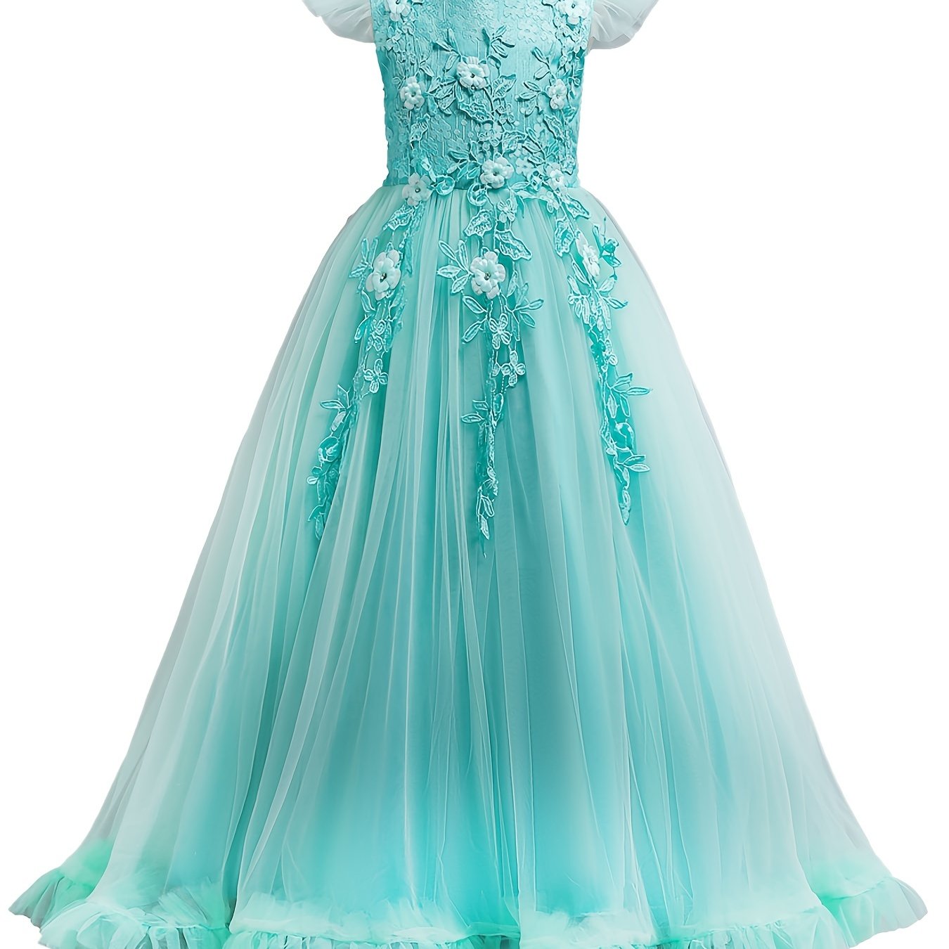 Girls Princess Flower Girls Dress for Pageant, Wedding, and Piano Performances