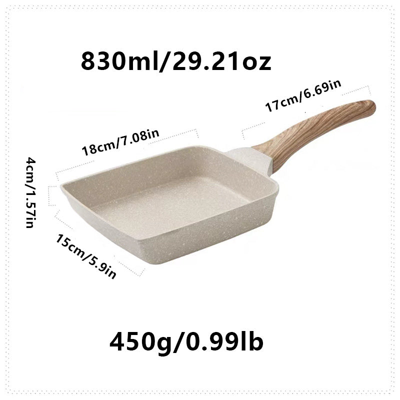 5.9 inch x 7.08 inch Non-Stick Square Omelette Pan