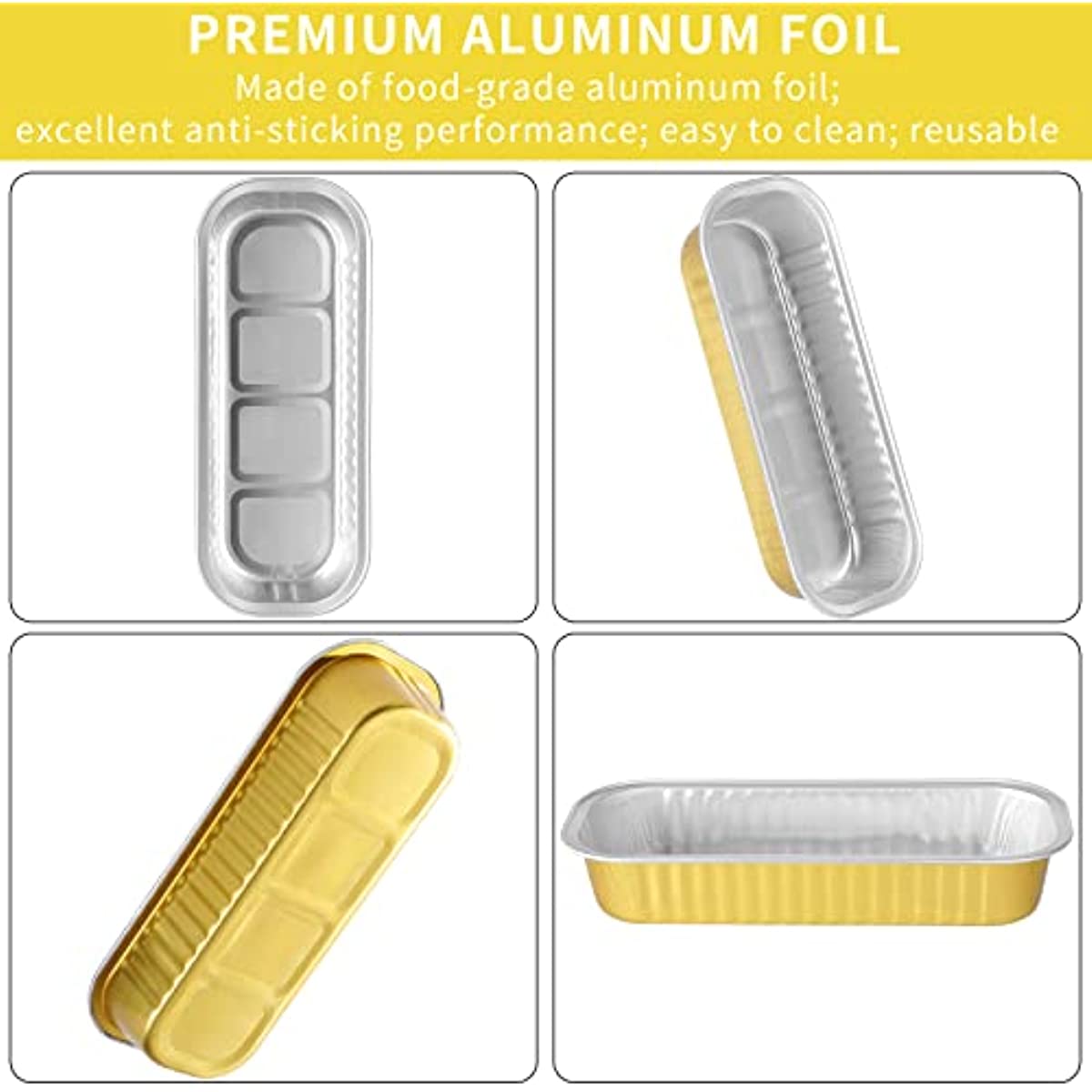 10pcs/20pcs/30pcs Aluminum Foil Mini Loaf Pans with Lids