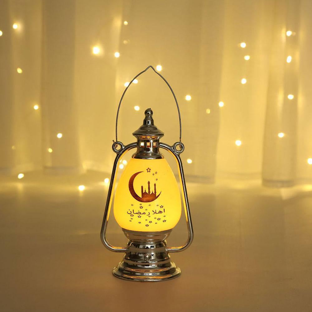 Ramadan LED Candle Light Decor - Eid Al-Fitr Islamic Mubarak Pony Oil Lamp