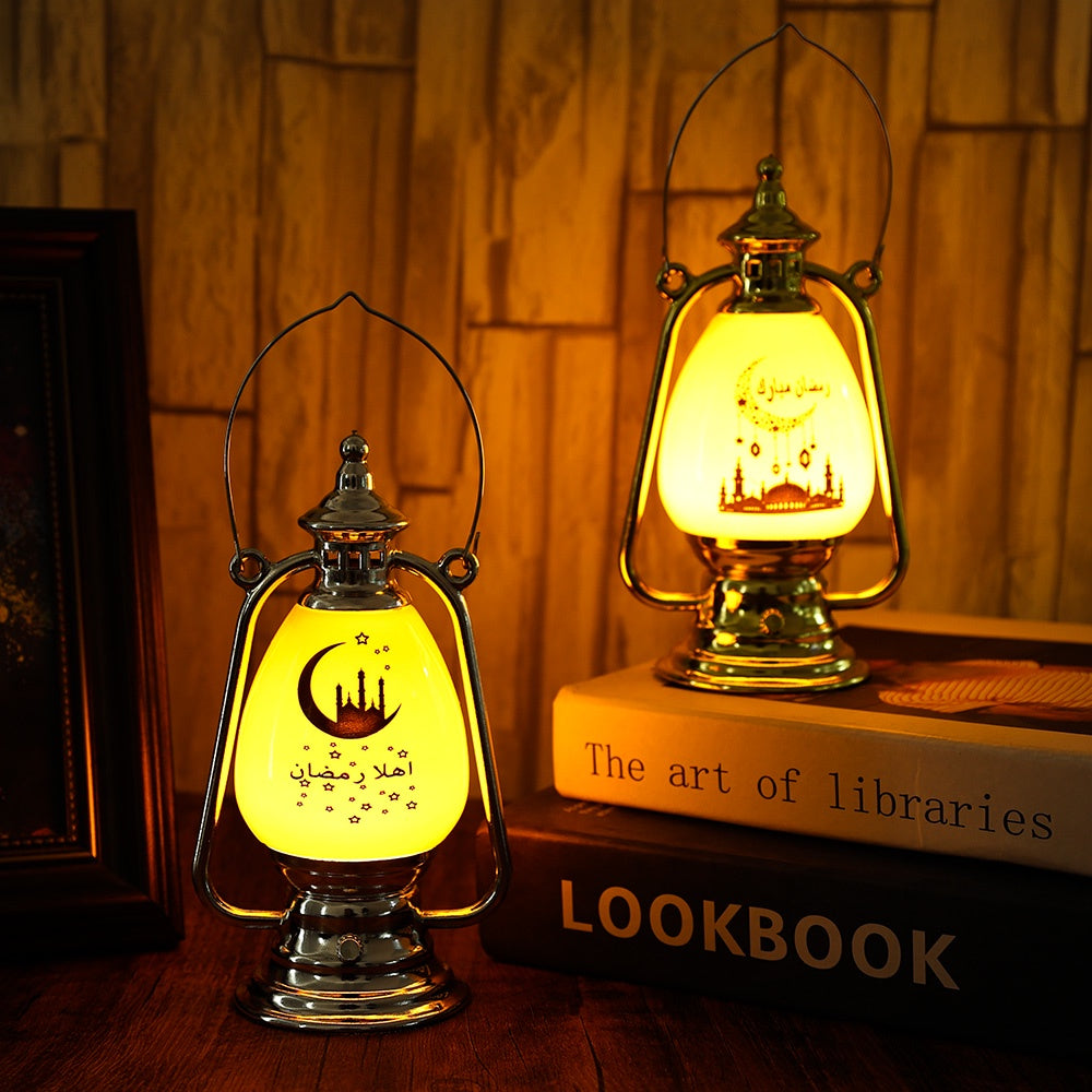 Ramadan LED Candle Light Decor - Eid Al-Fitr Islamic Mubarak Pony Oil Lamp