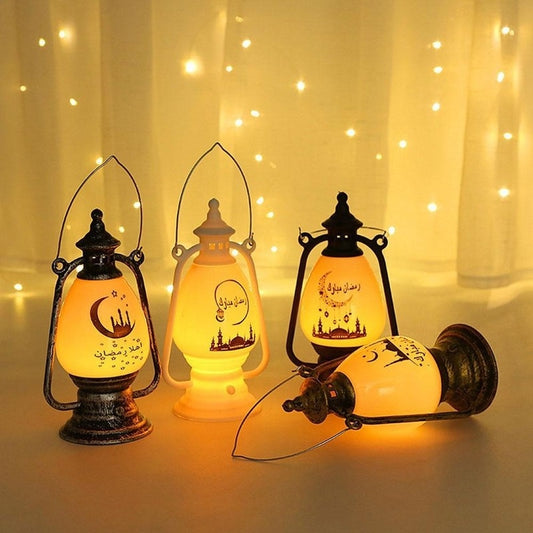 Ramadan LED Candle Light Decor - Eid Al-Fitr Islamic Mubarak Pony Oil Lamp