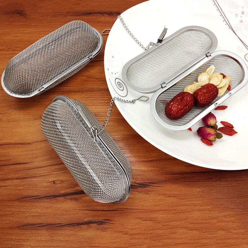 Stainless Steel Fine Mesh Spices Infuser with Extended Chain