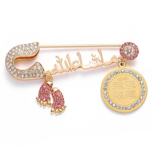 "Islam Quran Blue Devil Eye Brooch