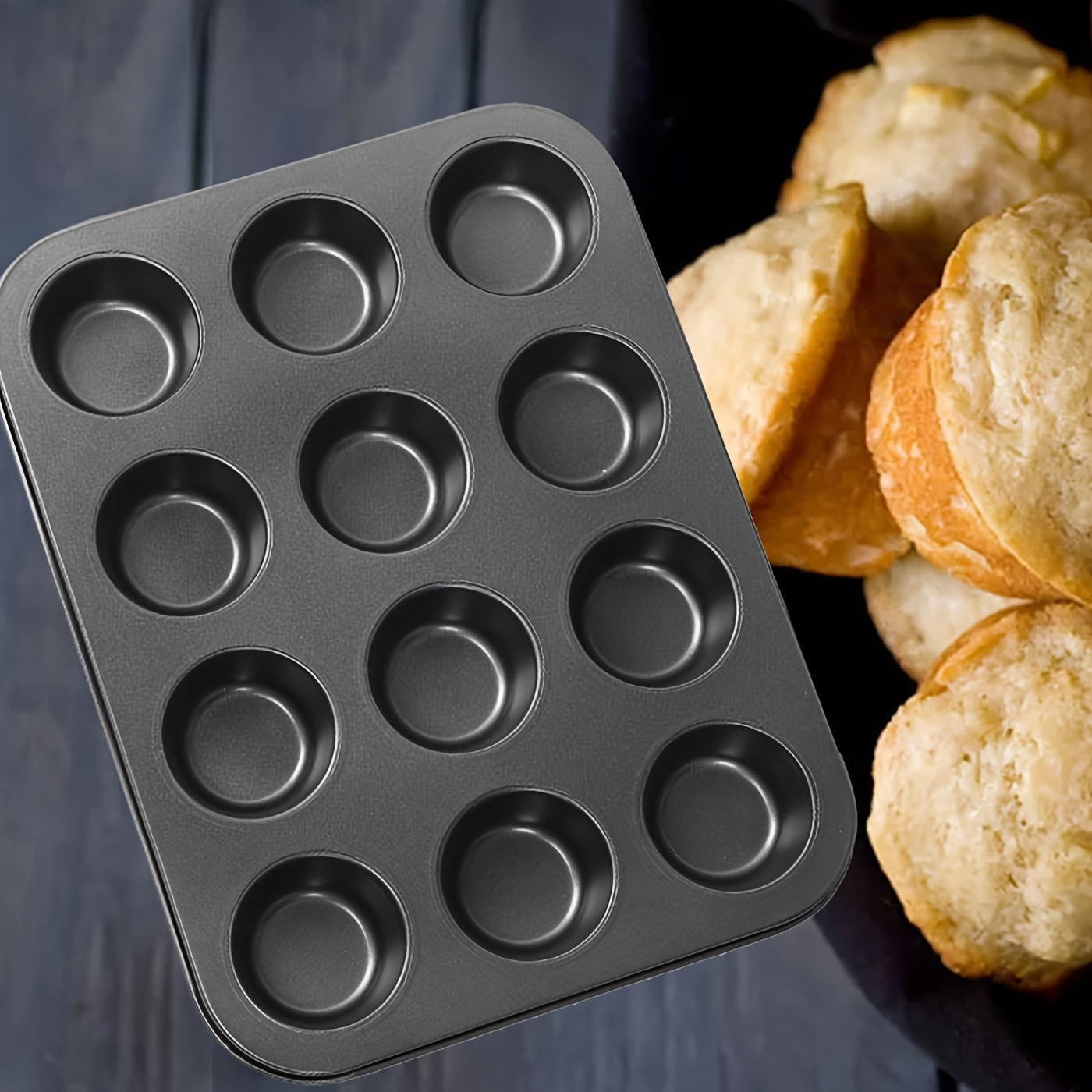2 Piece Nonstick Muffin Baking Pan Set