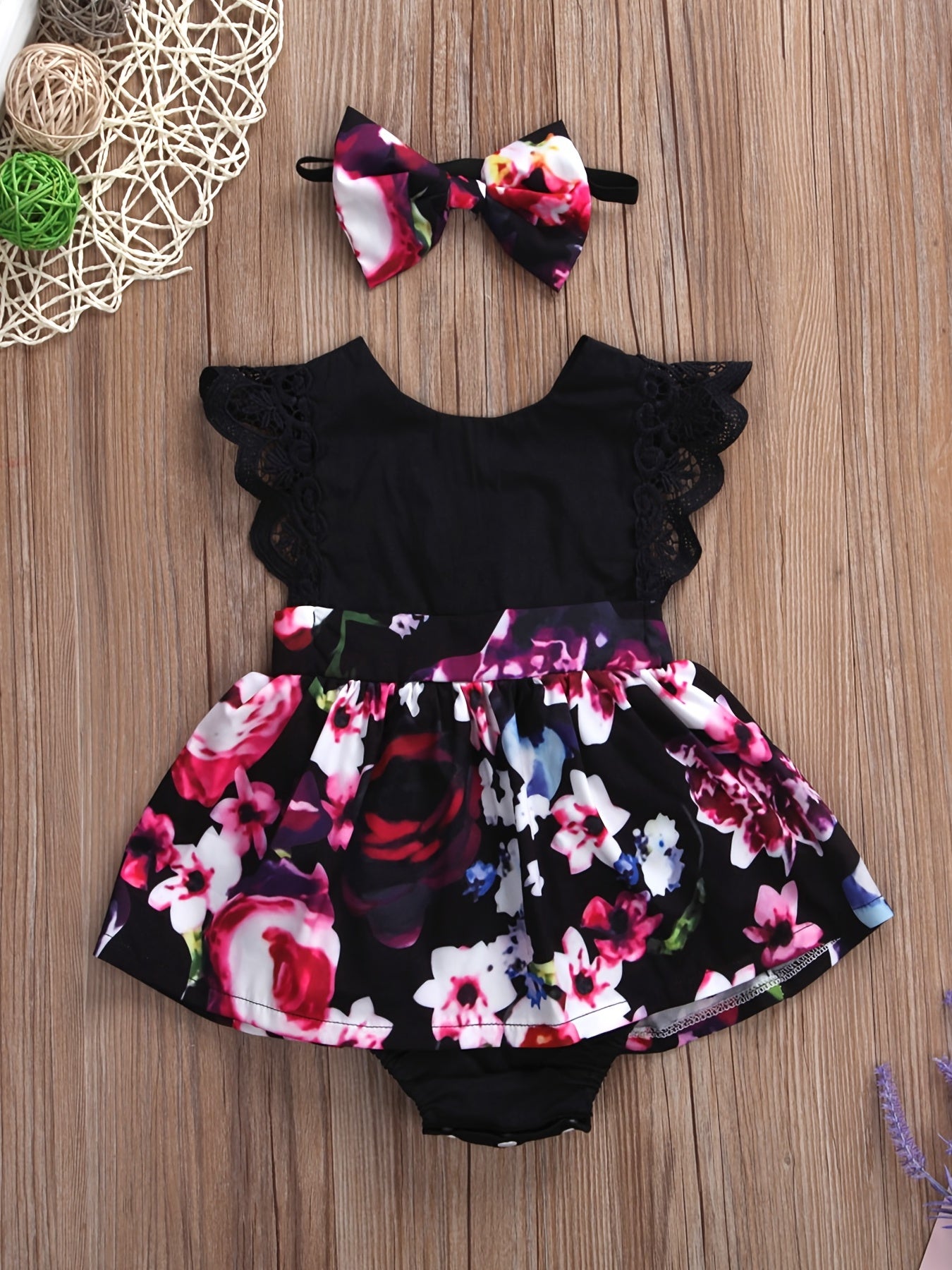 2PCS Newborn Infant Dress Set for Baby Girls