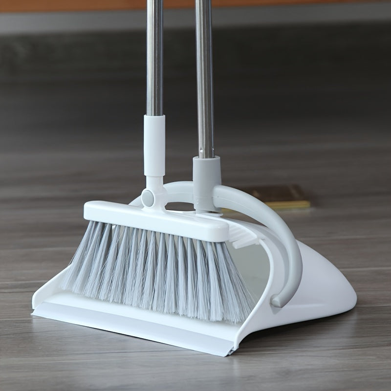 Dustpan and Broom Set - Household Cleaning Solution with Handheld Long Handle Broom