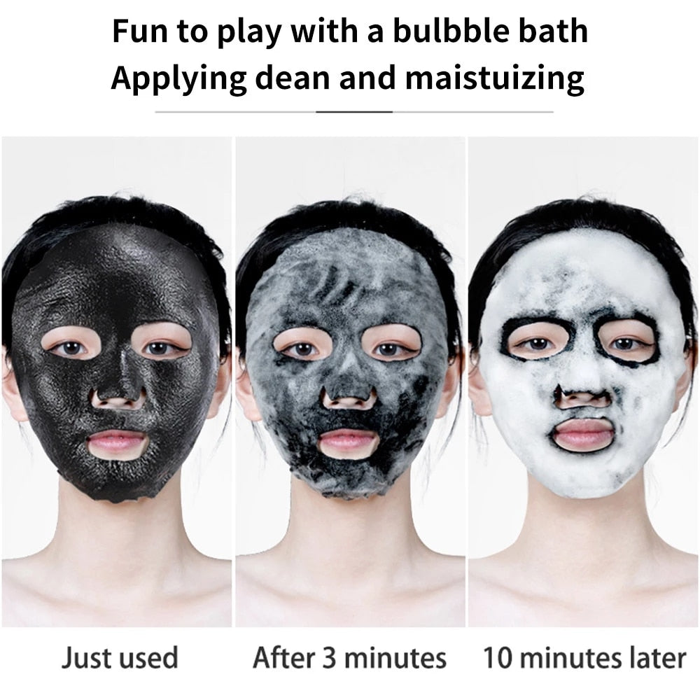 "(1 PACK) Deep Cleansing Black Sea Salt Bubble Facial Mask: Pure Moisturization for a refreshed and revitalized skin"