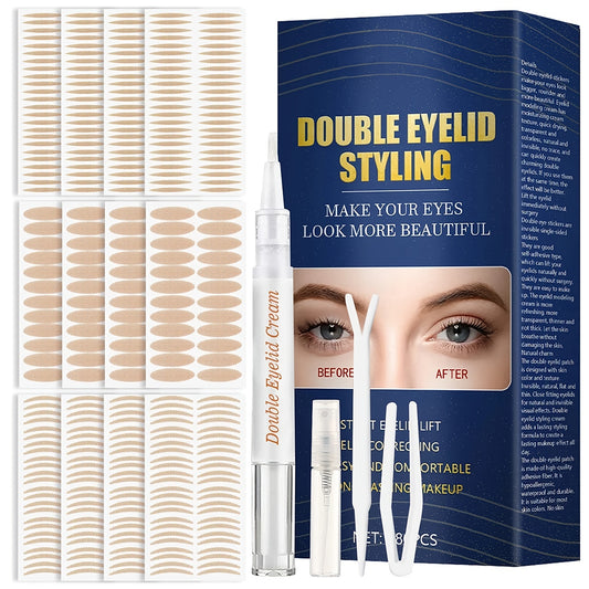 Eyelid Tape 480pcs: Invisible, Waterproof Double Eyelid Lifter Strips for Hooded, Droopy, Uneven, Mono Eyelids