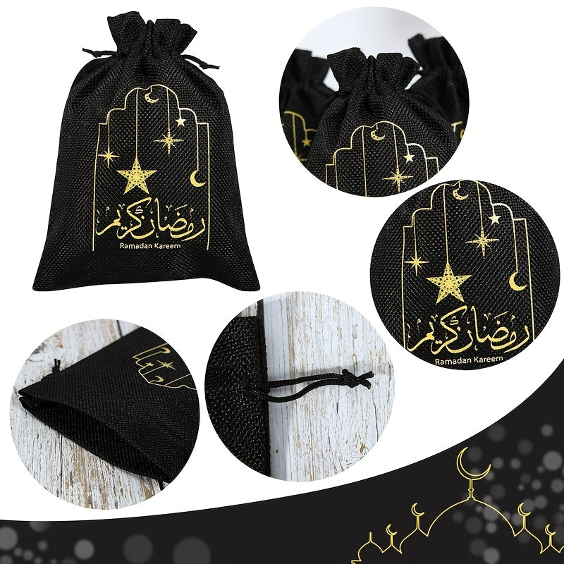 3pcs Ramadan Theme Cloth Bag Decoration Set