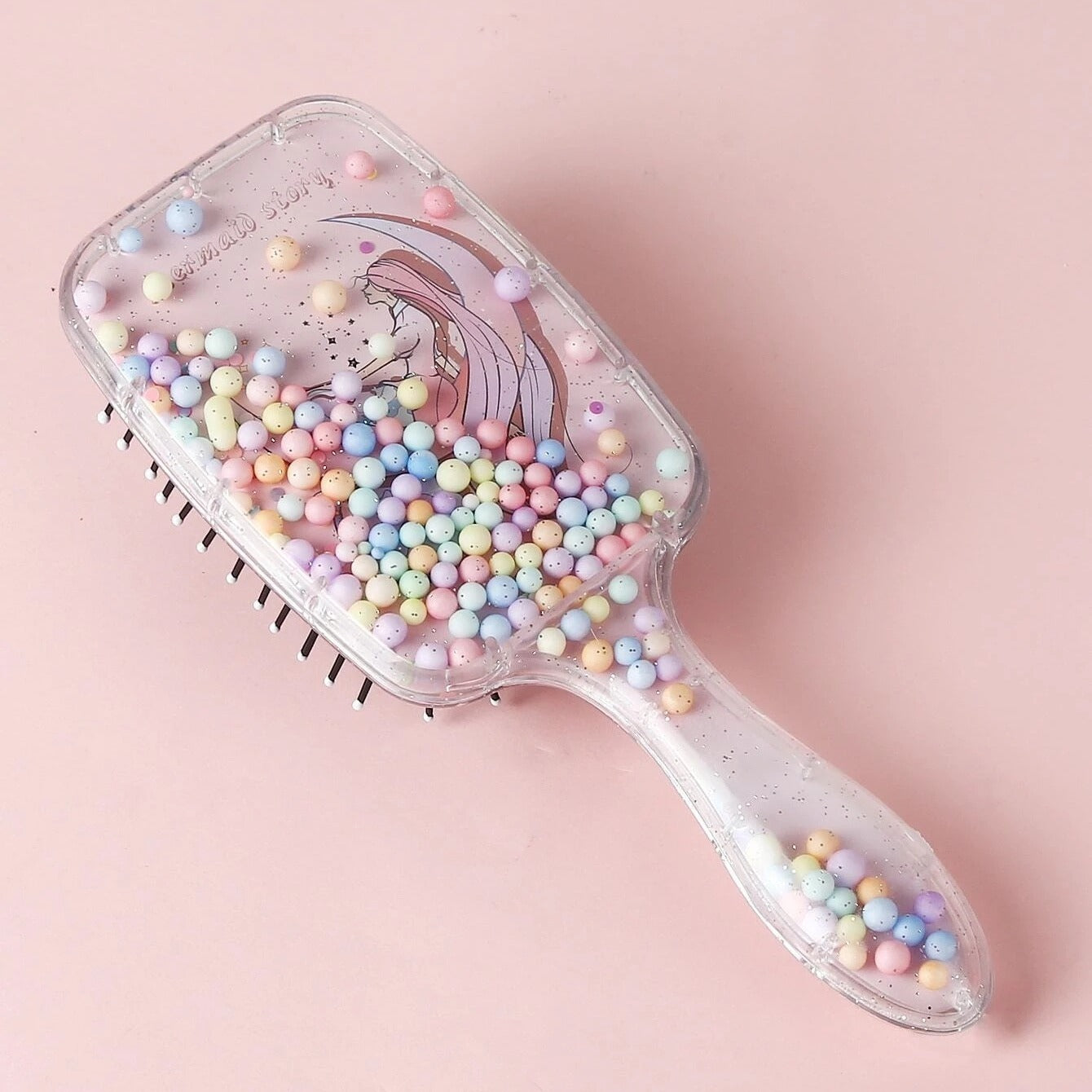 Cartoon Mermaid Princess Hair Brush with Air Cushion Massage Comb