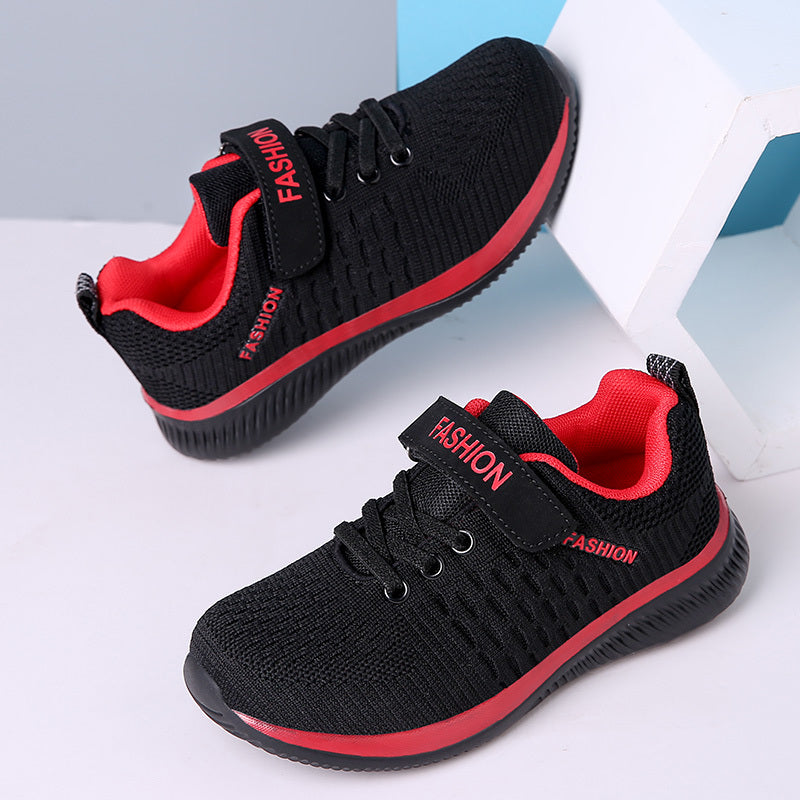 Toddler Kids Boys Breathable Black Sneakers Shoes