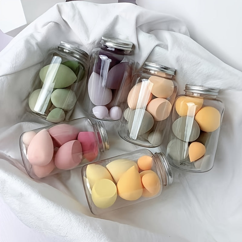 7 Pc Softness Makeup Eggs Set - Mini Makeup Sponges for Gradient Puff and Foundation