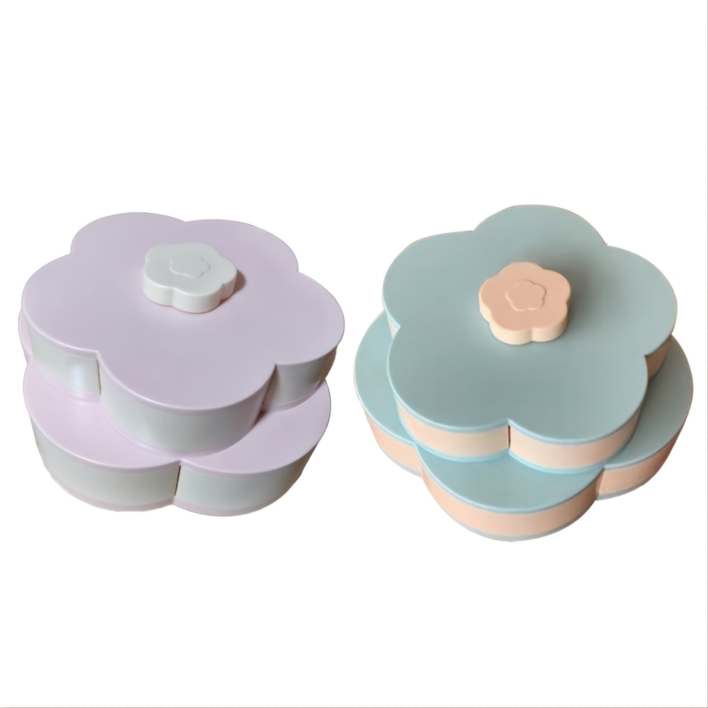 1-Piece 2-Layer Snack Box Candy Dish