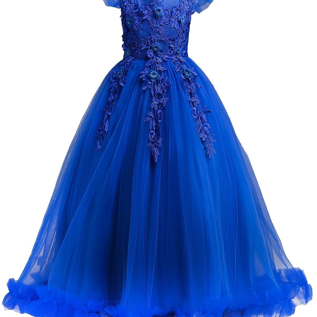 Girls Princess Flower Girls Dress for Pageant, Wedding, and Piano Performances