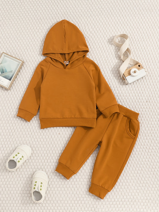 2PCS Toddler Boys Hoodie Sweatshirt & Pant Set