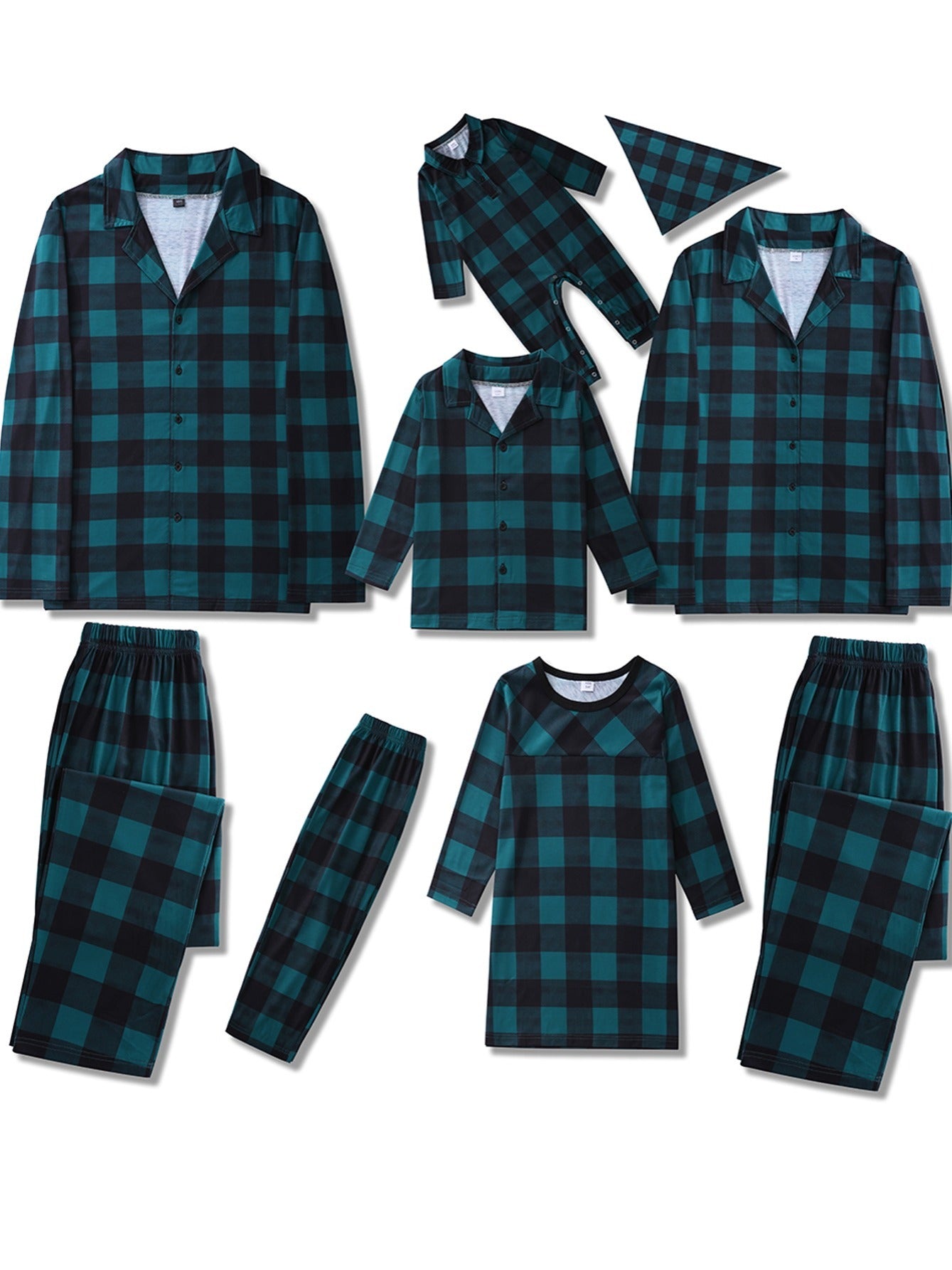 2023 Children's Plaid Long-Sleeve Pajama Set