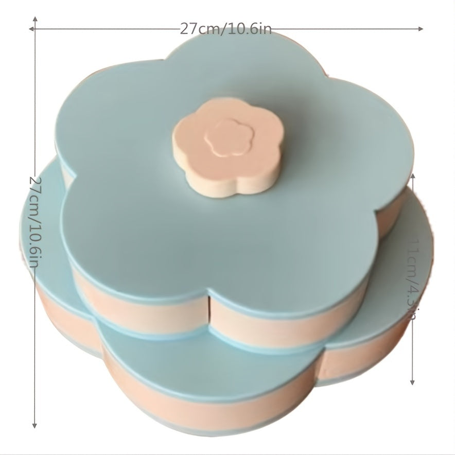 1-Piece 2-Layer Snack Box Candy Dish