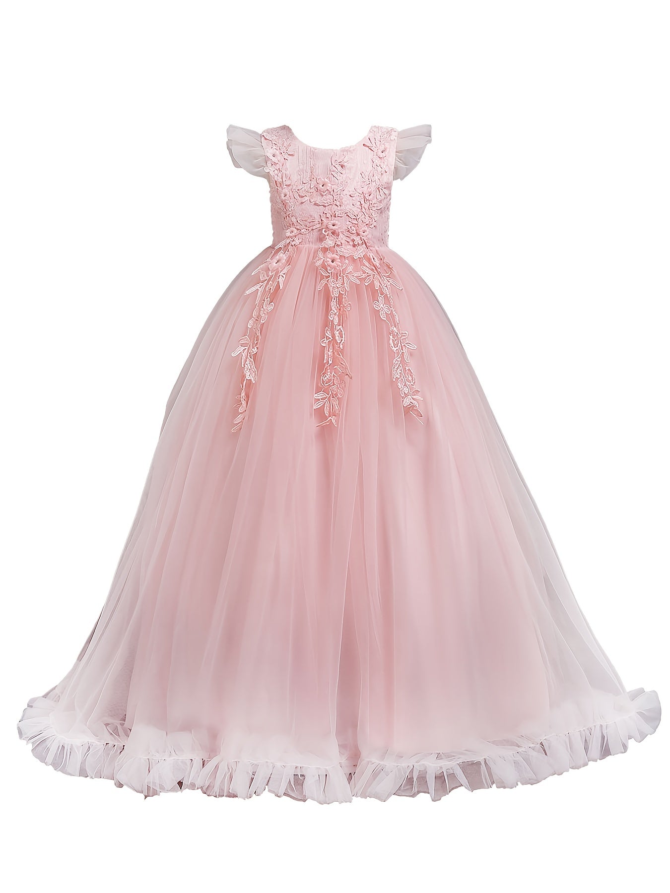 Girls Princess Flower Girls Dress for Pageant, Wedding, and Piano Performances