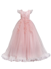 Girls Princess Flower Girls Dress for Pageant, Wedding, and Piano Performances