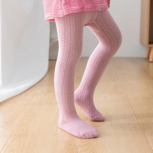 Cable Knit Tights for Baby Girls