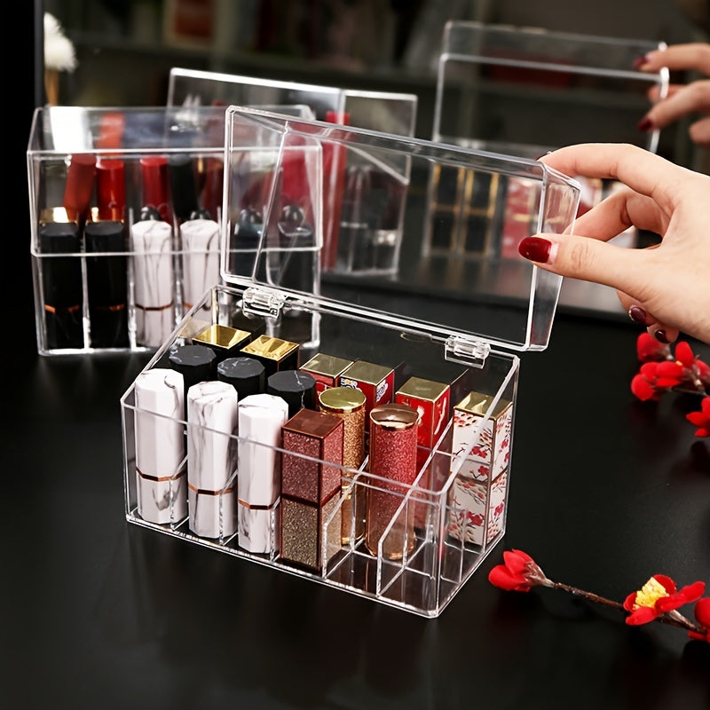 Acrylic Lipstick Organizer: 9/18/24/36 Grids for Convenient Storage and Display of Lipsticks, Nail Polish and More