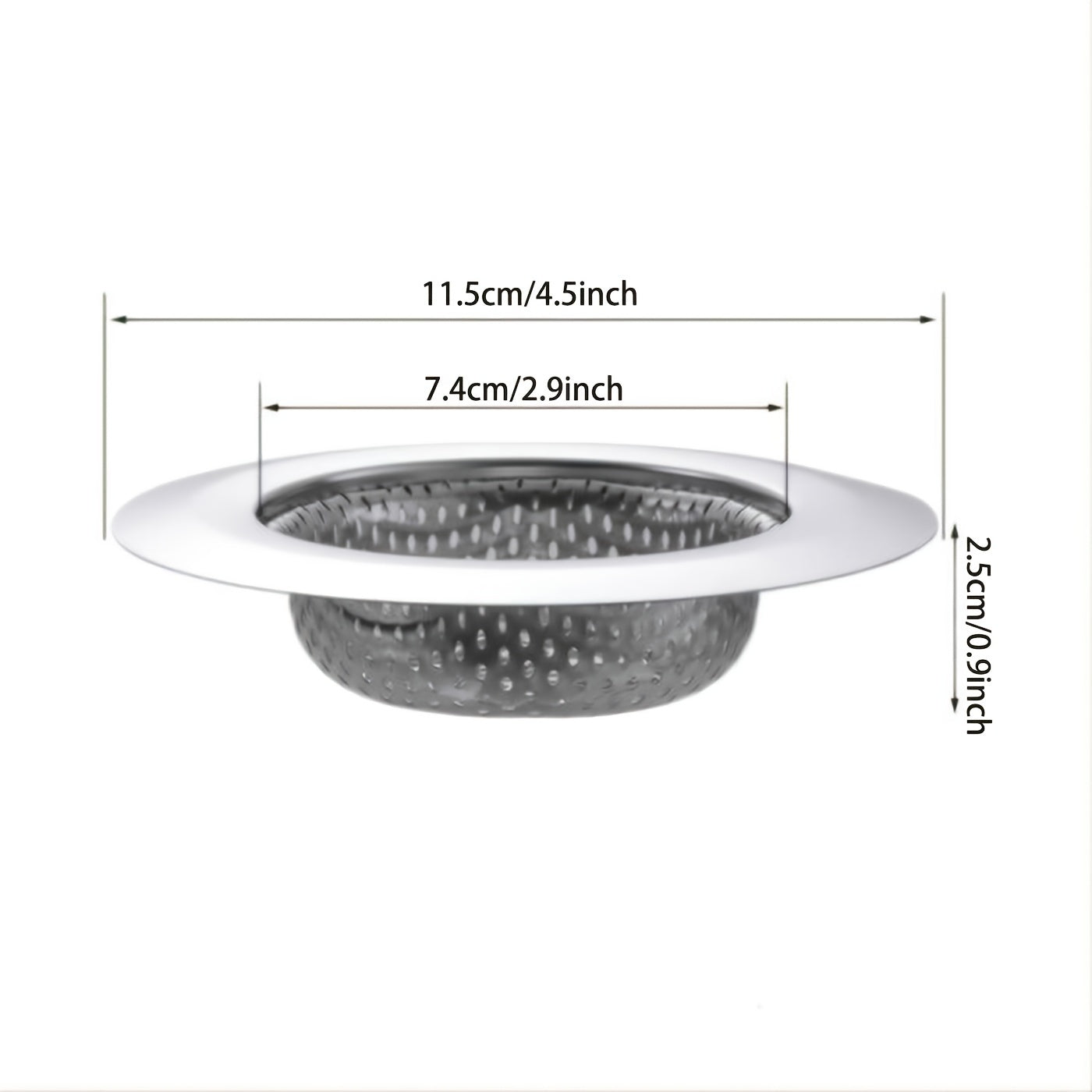 2 Pack Stainless Steel Kitchen Sink Strainer