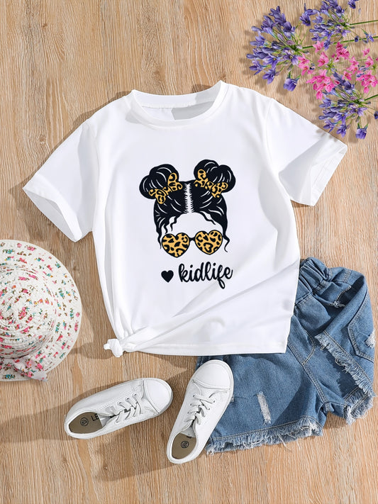 Cute Graphic Tee Top for Girls - A Fun and Comfortable Summer Outfit