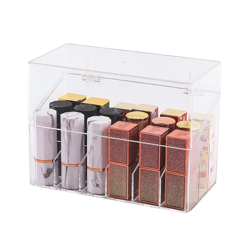 Acrylic Lipstick Organizer: 9/18/24/36 Grids for Convenient Storage and Display of Lipsticks, Nail Polish and More