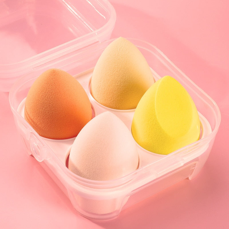 "Transform Your Makeup Game: 4 Piece Makeup Sponge Powder Puff Set for Flawless Application"