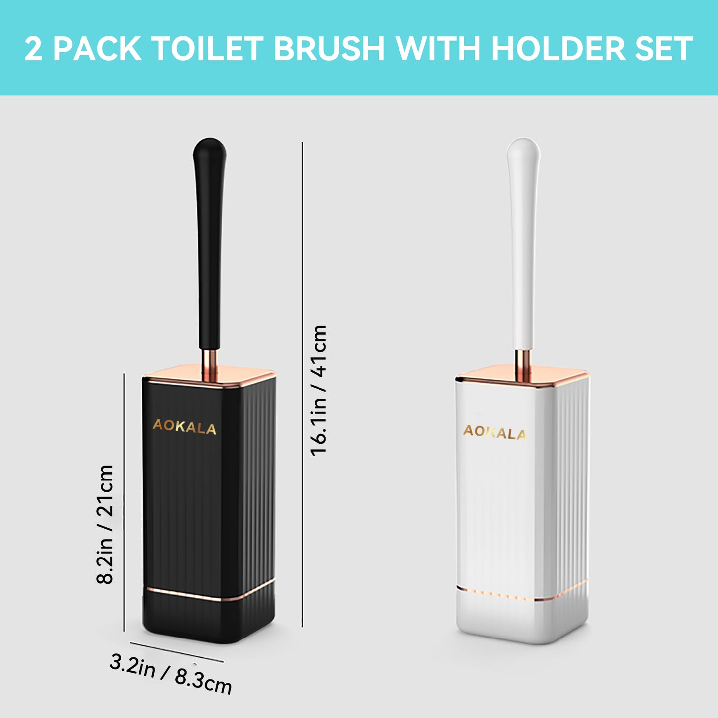 Aokala Toilet Brush and Holder Set