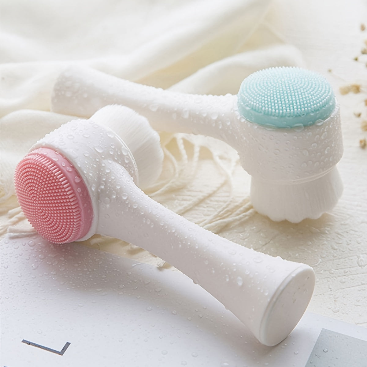 3D Double-Sided Silicone Face Wash Brush