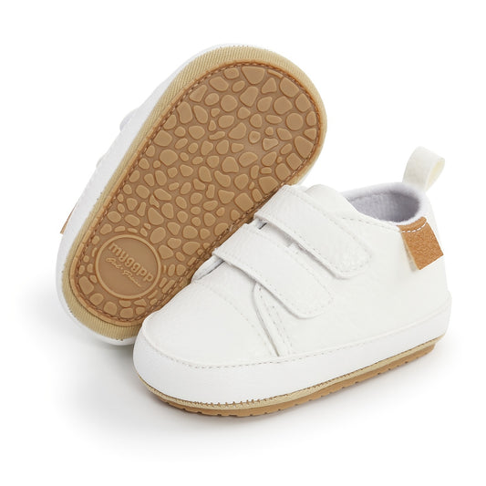 Non-Slip High-Top PU Leather Walking Shoes for Baby Boys and Girls