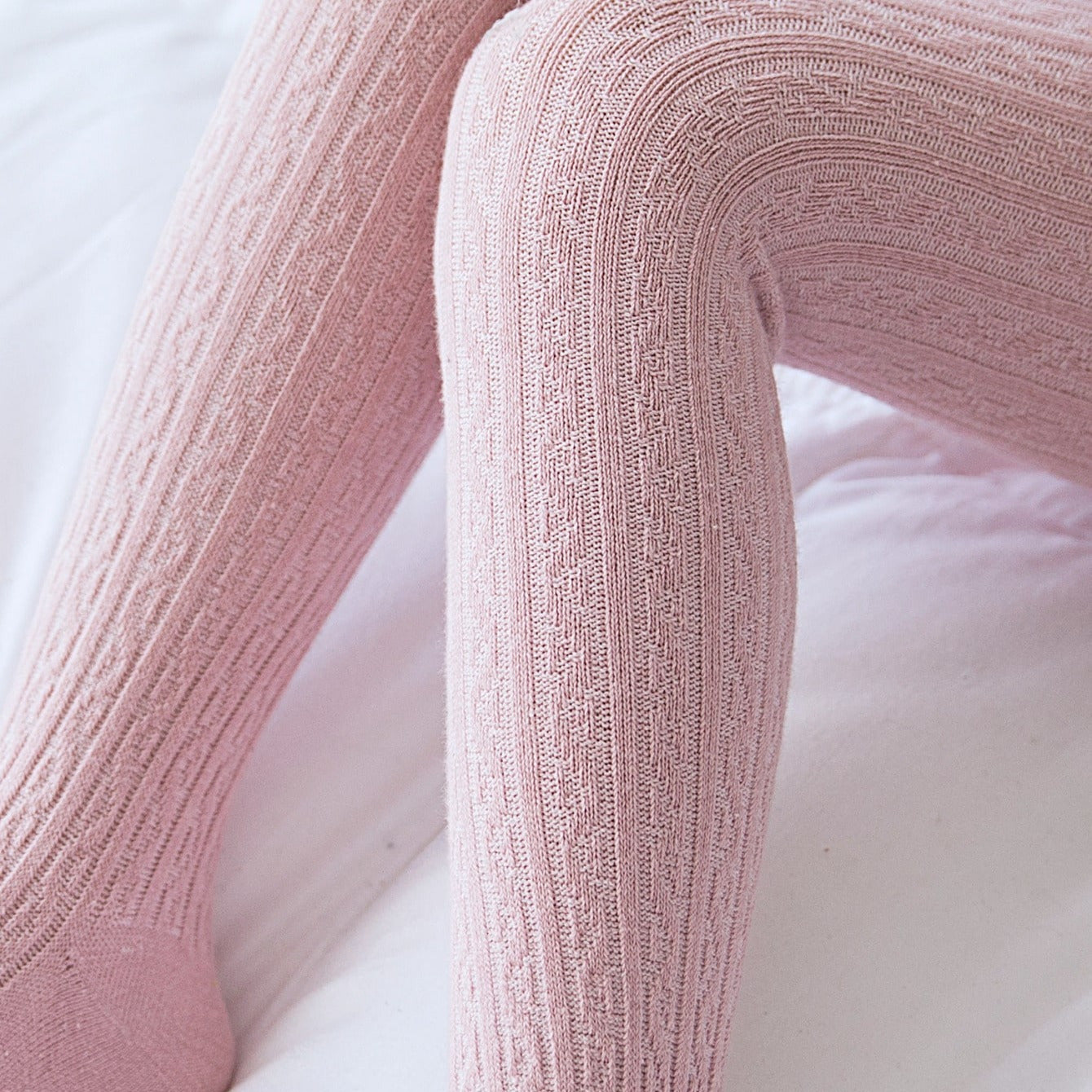 Cable Knit Tights for Baby Girls