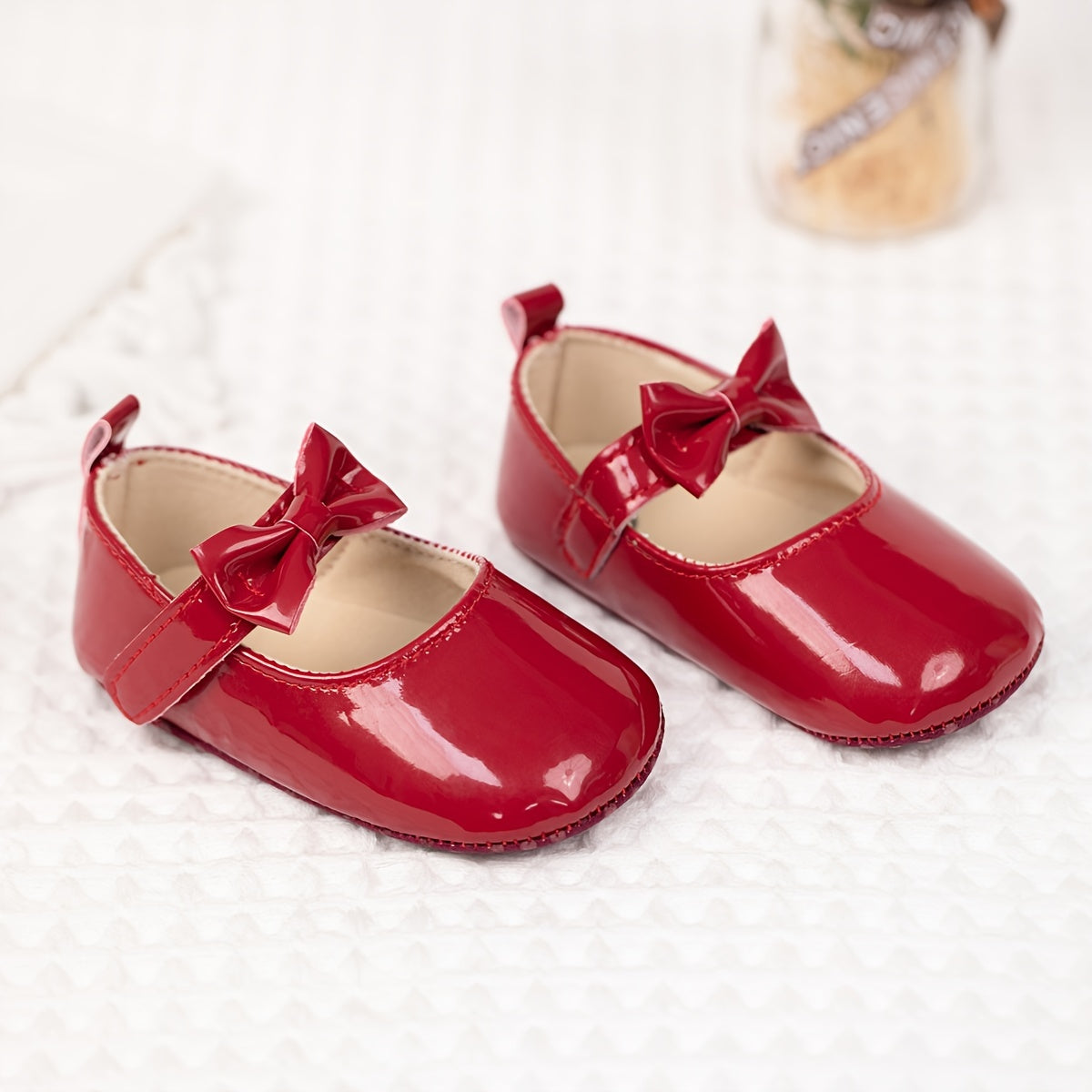 Baby Soft-soled Mary Jane Shoes with Bow Decor