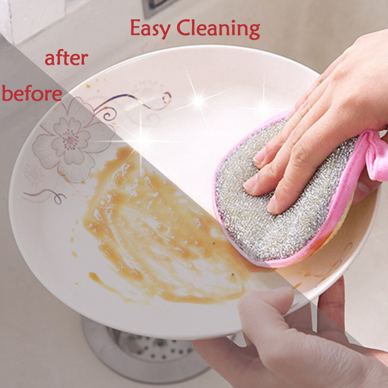 5/10PCS Double-Sided Dishwashing Sponges