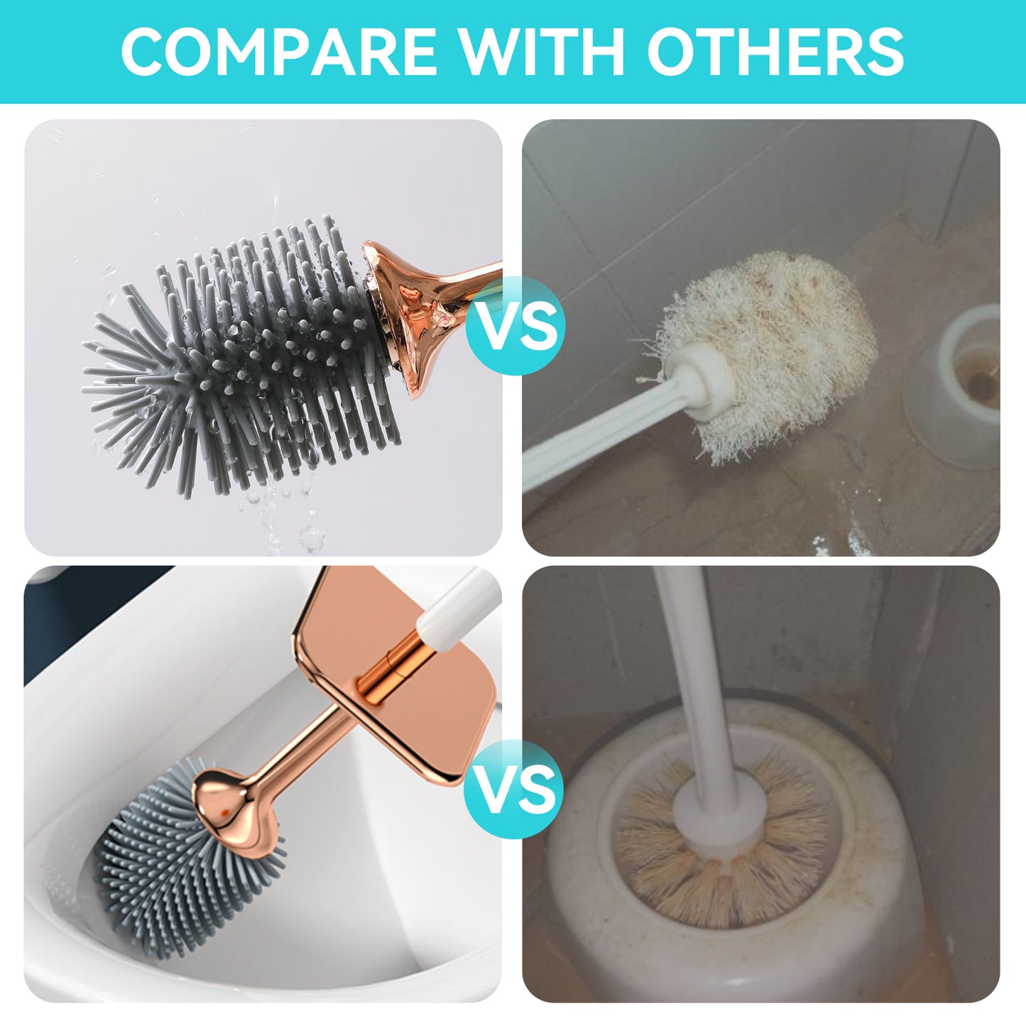 Aokala Toilet Brush and Holder Set