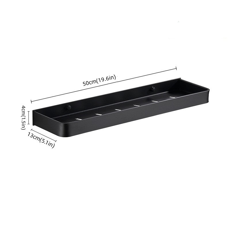 Bathroom Black Shelf with Towel Bar