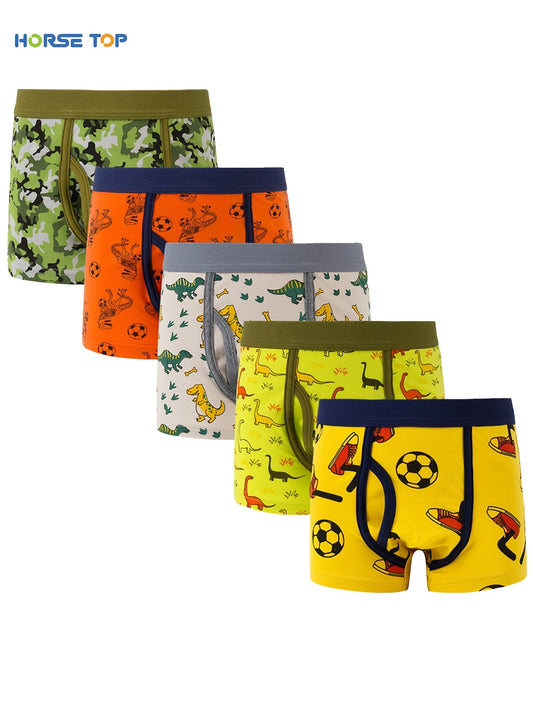 5-Pack Toddler Boys Cartoon Boxer Underwear Set