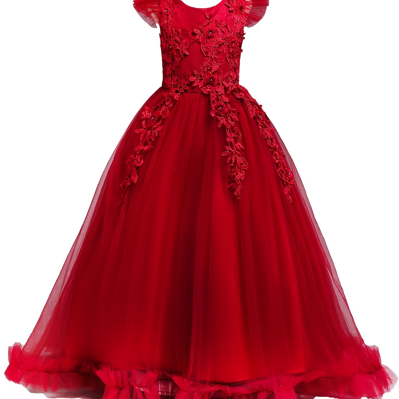 Girls Princess Flower Girls Dress for Pageant, Wedding, and Piano Performances