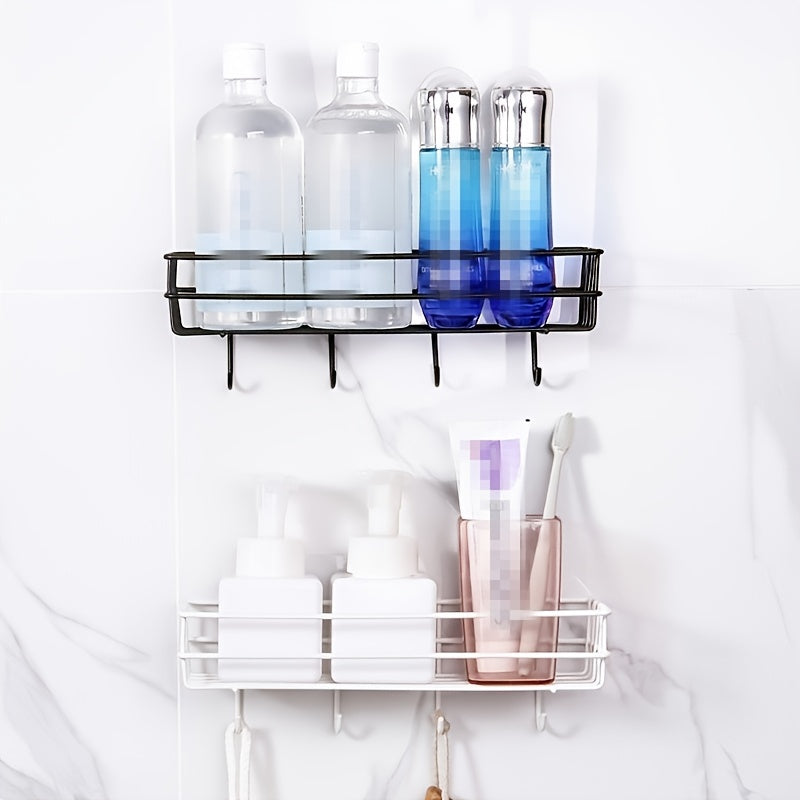 Professional 1PC Bathroom Storage Rack with Hooks