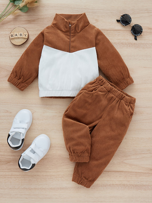 2PCS Toddler Boys Hoodie Sweatshirt & Pant Set