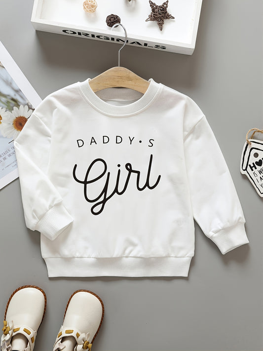 Daddy's Girl" Letter Print Long Sleeve Sweatshirt for Girls