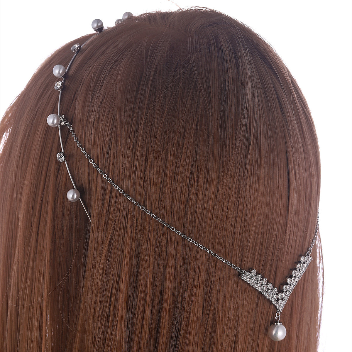 Back Hanging Pearl Hairband Headband