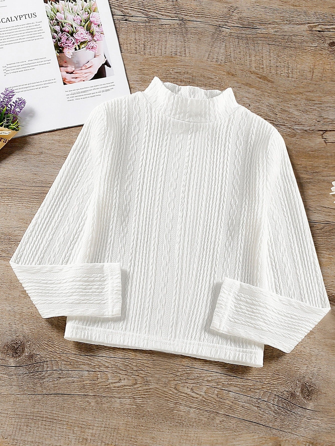 2pcs Kids Girls Knitted Tops and Corduroy Slip Dress Suits