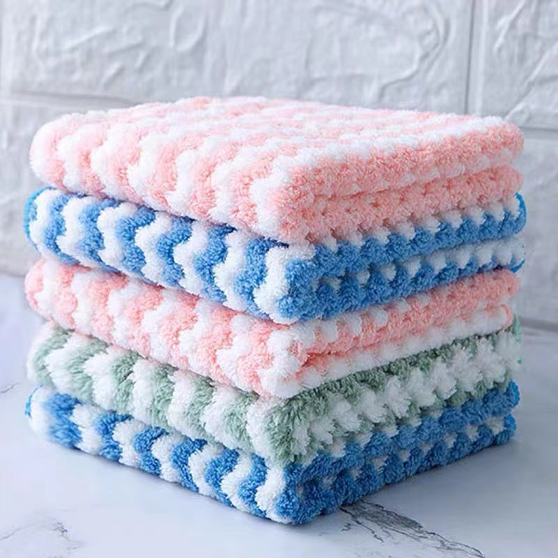 5/10/20/30 Pack Coral Fleece Microfiber Dish Cloths